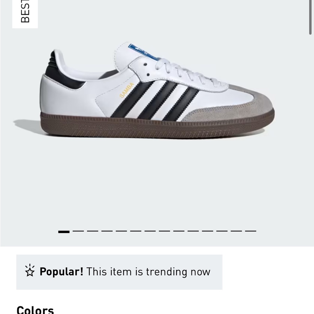 Adidas Samba White and Black Sneakers
